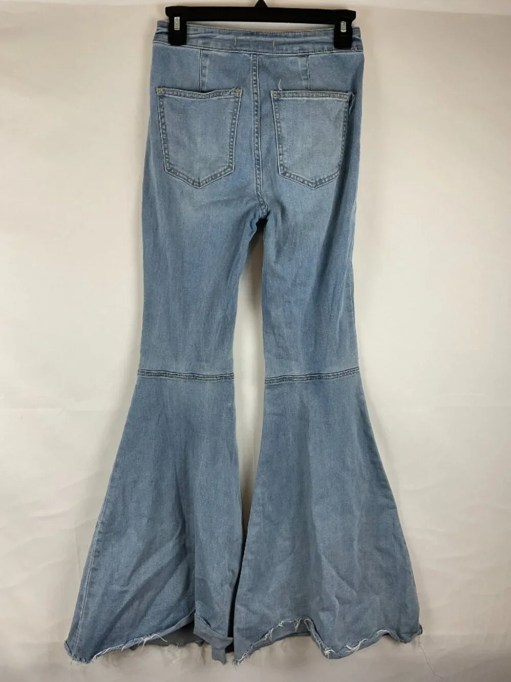 Free People Flare Leg Jeans 25 Blue Raw Hem